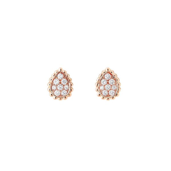 18K Yellow Gold Boucheron Stud Earrings Serpent Boheme Dupe JCO00962